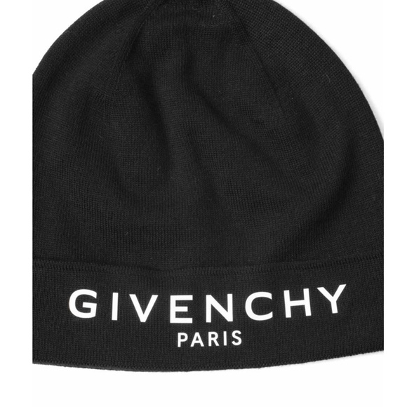 NIB AUTHENTIC GIVENCHY UNISEX Black and White Logo Beanie - Picture 6 of 10
